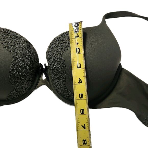 Victoria’s Secret Body by Victoria Perfect Shape Bra 32DD Green Lace Push Up - Picture 7 of 13